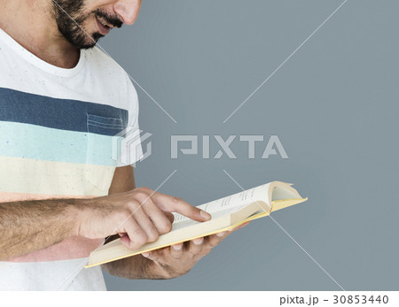 Middle Eastern Man Reading Book Education Knowledge 30853440