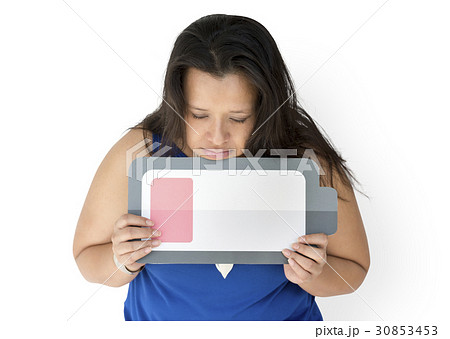 Chubby Woman Studio Shoot Portrait 30853453