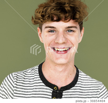 Young Adult with Smile Face Cheerful Studio Portrait 30854404