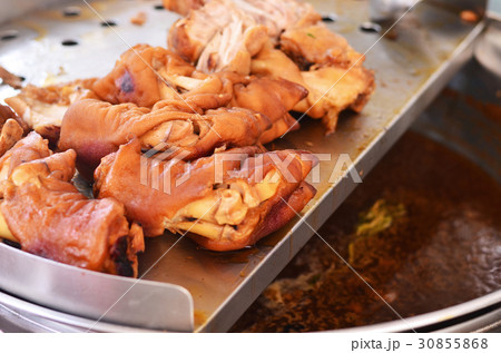 Steamed pork legs in big stew pot Thai food Steamed pork legs in big stew pot Thai food 30855868