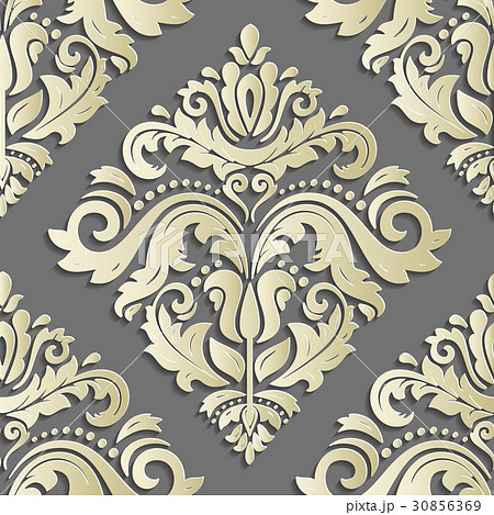 Seamless Vector Oriental Pattern With 3D Elements Seamless Vector Oriental Pattern With 3D Elements 30856369