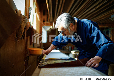 藍染　手捺染　男性 30856835