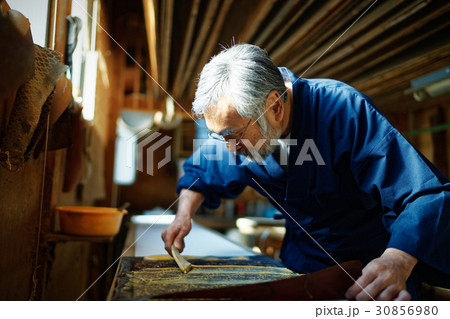 藍染　手捺染　男性 30856980