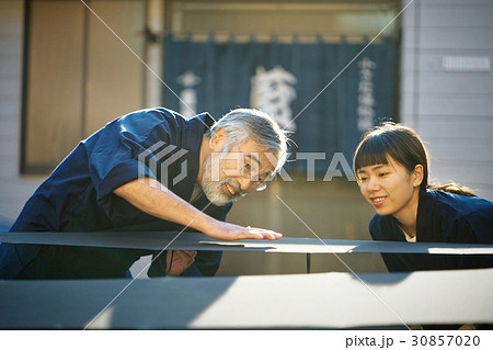 藍染　手捺染　乾燥 30857020