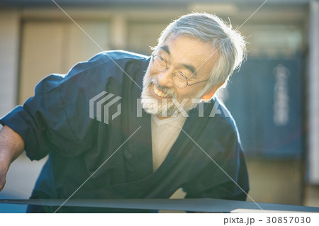 藍染 手捺染 乾燥 藍染 手捺染 乾燥 30857030