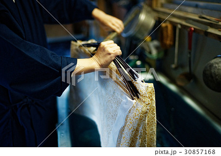 藍染　手捺染　洗い 30857168