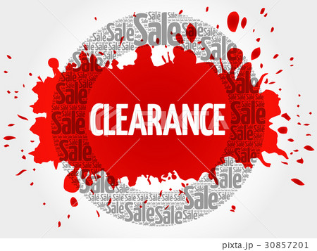 Clearance circle stamp word cloud 30857201
