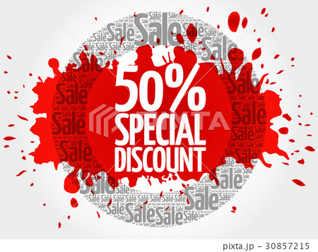 50% Special Discount word cloud 30857215