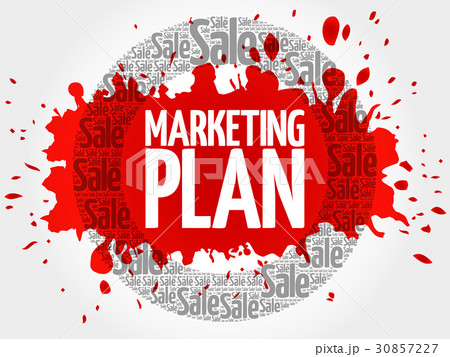 Marketing Plan stamp vector words cloud 30857227
