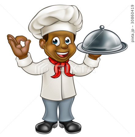 Black Chef Cartoon Character 30860419