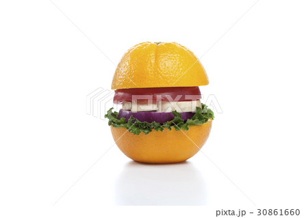 オレンジ 食べ物 フードの写真素材