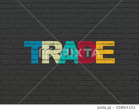 Business concept: Trade on wall background 30864102