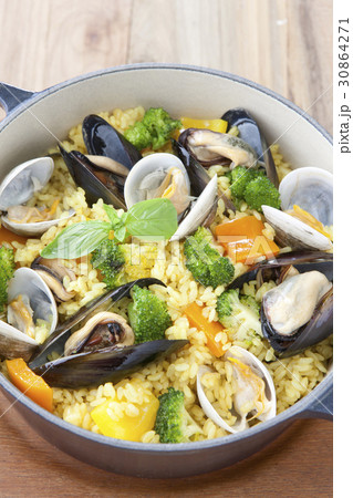 パエリア 食べ物 フード 30864271