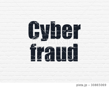 Privacy concept: Cyber Fraud on wall background 30865069