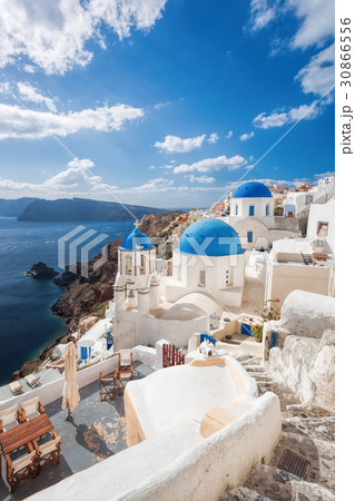 Oia village on Santorini island in Greece Oia village on Santorini island in Greece 30866556