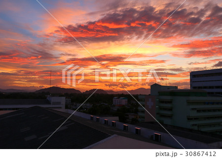 sky in sunset beautiful colorful evening sky in sunset beautiful colorful evening 30867412