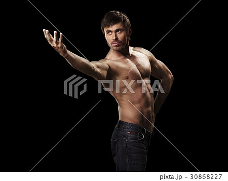 Muscular handsome sexy guy posing Muscular handsome sexy guy posing 30868227