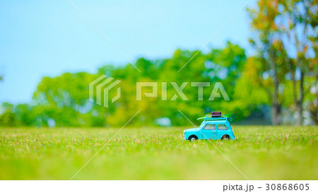 自動車の模型と自然の緑 自動車の模型と自然の緑 30868605