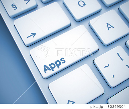 Apps - Text on Keyboard Button. 3D. Apps - Text on Keyboard Button. 3D. 30869304