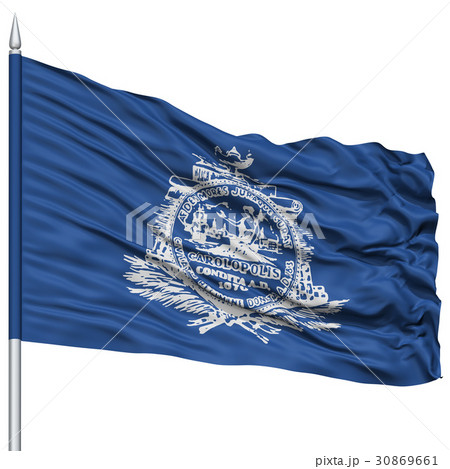 Charleston City Flag on Flagpole, USA Charleston City Flag on Flagpole, USA 30869661