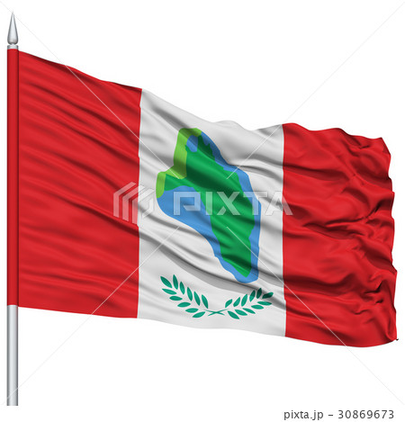 Cumberland Head City Flag on Flagpole, USA 30869673