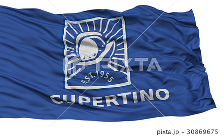 Isolated Cupertino City Flag, USA 30869675