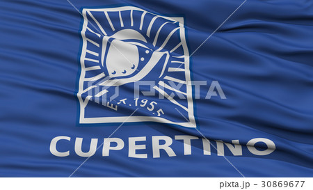 Closeup of Cupertino City Flag 30869677