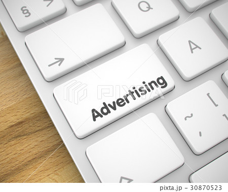 Advertising - Inscription on the White Keyboard 30870523