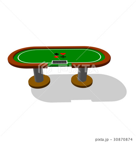 Poker table. 3d Vector colorful illustration. 30870874