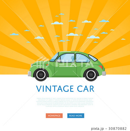 Website design with classic retro car Website design with classic retro car 30870882