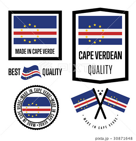 Cape Verde quality label set for goods Cape Verde quality label set for goods 30871648