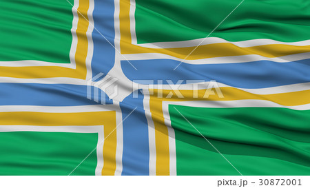 Closeup of Portland City Flag Closeup of Portland City Flag 30872001