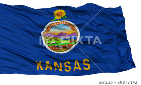 Isolated Kansas Flag, USA state Isolated Kansas Flag, USA state 30872142