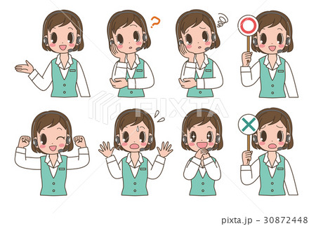 オペレーターの女性・バリエーション 30872448