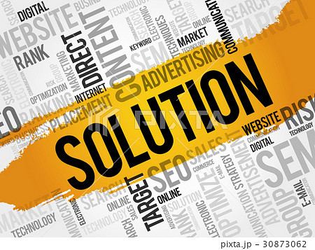 SOLUTION word cloud SOLUTION word cloud 30873062