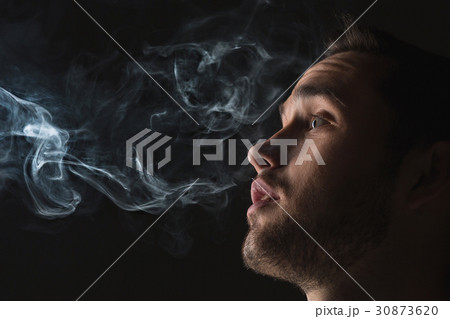 The face of vaping young man The face of vaping young man 30873620