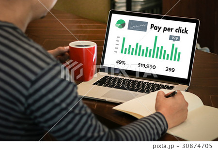 PPC - Pay Per Click concept Businessman concept 30874705