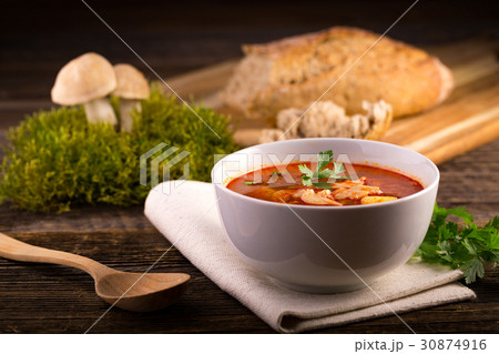 Fresh mushroom soup from calocybe 30874916