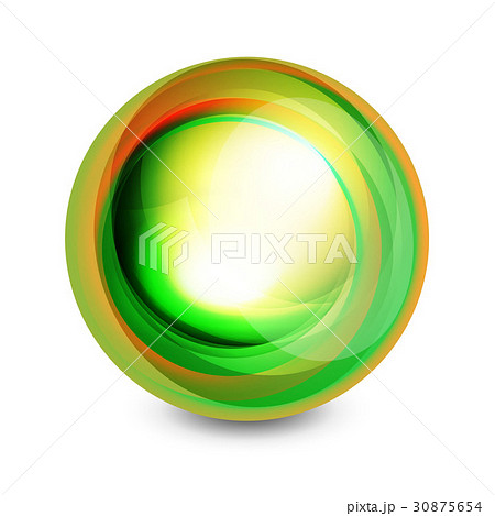 Glass sphere, futuristic abstract element 30875654