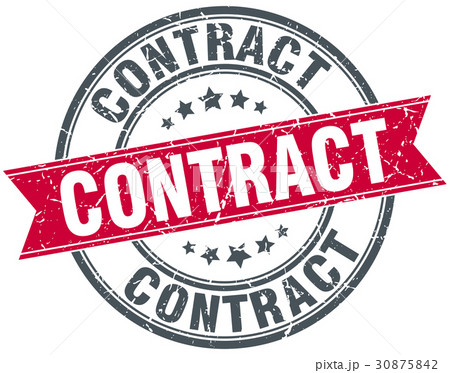 contract round grunge ribbon stamp contract round grunge ribbon stamp 30875842