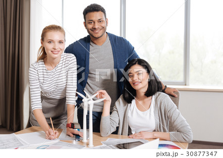 Joyful nice engineers looking at you Joyful nice engineers looking at you 30877347