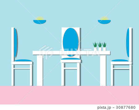Dining room with furniture. Dining table, chairs. 30877680