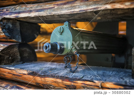 Trunk of a machine gun with a shallow depth of Trunk of a machine gun with a shallow depth of 30880302