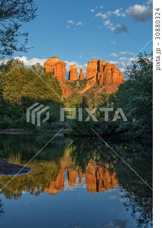 Cathedral Rock Sunset Reflection Cathedral Rock Sunset Reflection 30880324