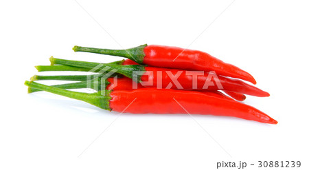 chili on white background 30881239