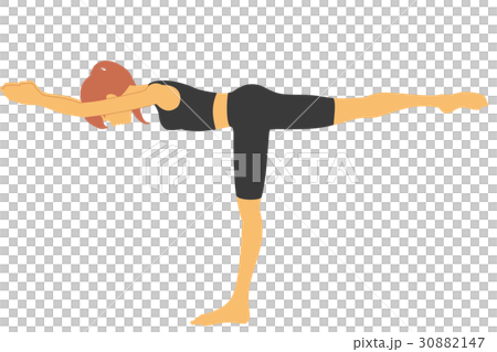 瑜伽Pos（英雄的姿勢3） 30882147