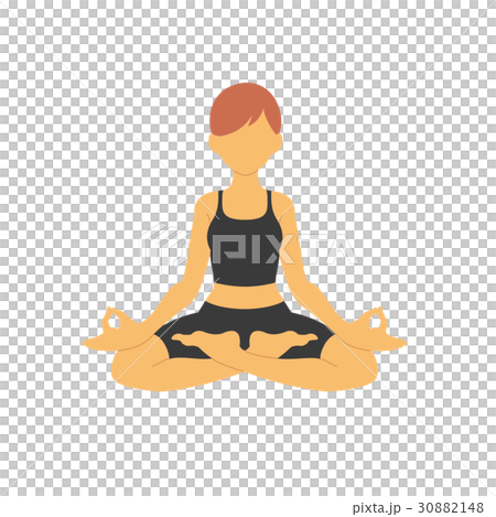 Yoga pose (pose of lotus) 30882148