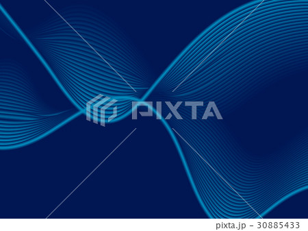 Dark blue abstract wavy lines vector background 30885433