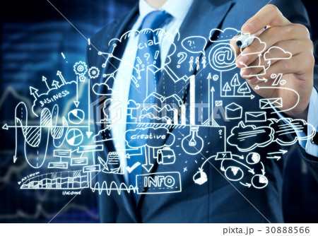 Man sketching business ideas Man sketching business ideas 30888566
