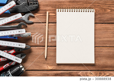 Instruments on wooden table Instruments on wooden table 30888938